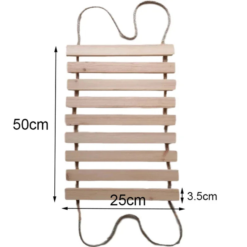 Toys Wall-Mounted Activity Cat Wood Sisal Scratcher Climber Furniture Cat Bridge Rope Steps Kitten Ladder Kitten Post Wall