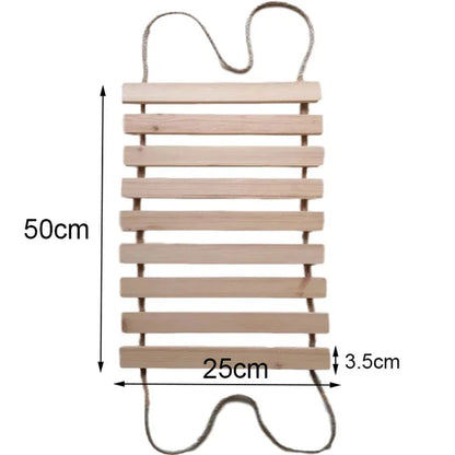 Toys Wall-Mounted Activity Cat Wood Sisal Scratcher Climber Furniture Cat Bridge Rope Steps Kitten Ladder Kitten Post Wall