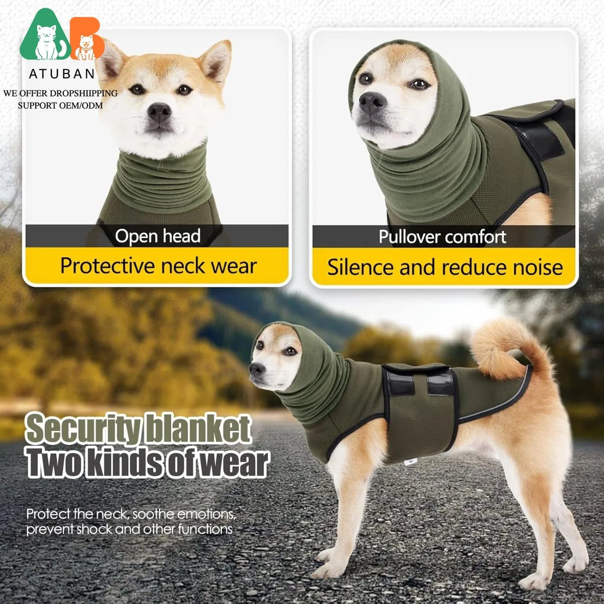 Dog Anxiety Vest Coat,Vet Visits and Separation-Keep Pet Calm,Dog Jacket for Thunder,Anti Anxiety Vest for Dogs and Cat