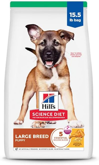 Premium Large Breed Puppy Food with DHA for Healthy Development - Chicken & Brown Rice, 15.5 Lb Bag