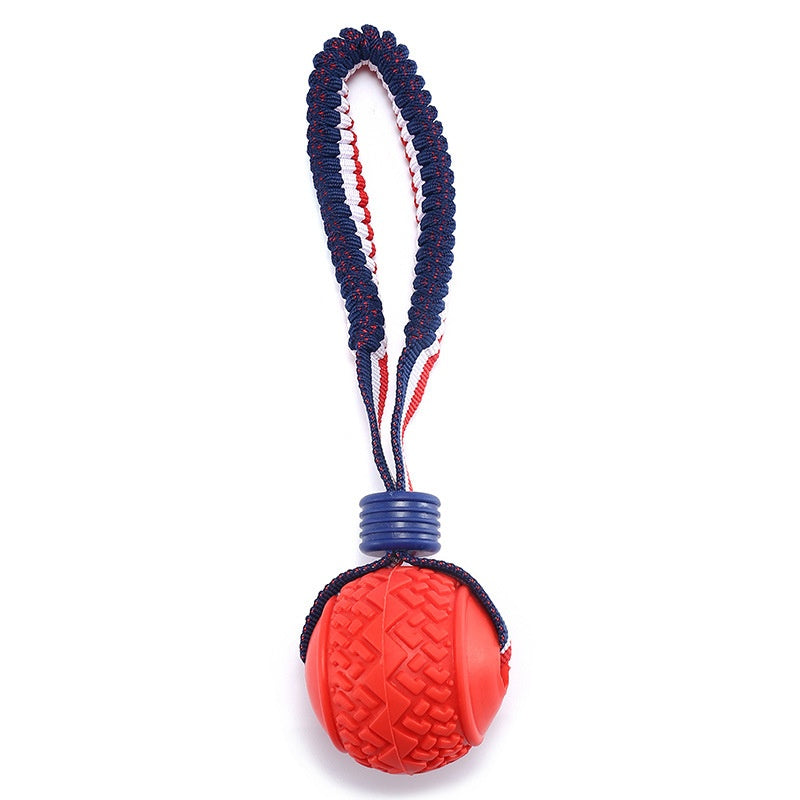 Interactive Dog Toy Ball Interactive Teether with Rope Dog Ball Pet Supplies Chewing Ball Training for Living Room Lake Beach Pets Products