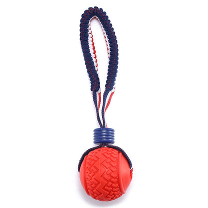 Interactive Dog Toy Ball Interactive Teether with Rope Dog Ball Pet Supplies Chewing Ball Training for Living Room Lake Beach Pets Products