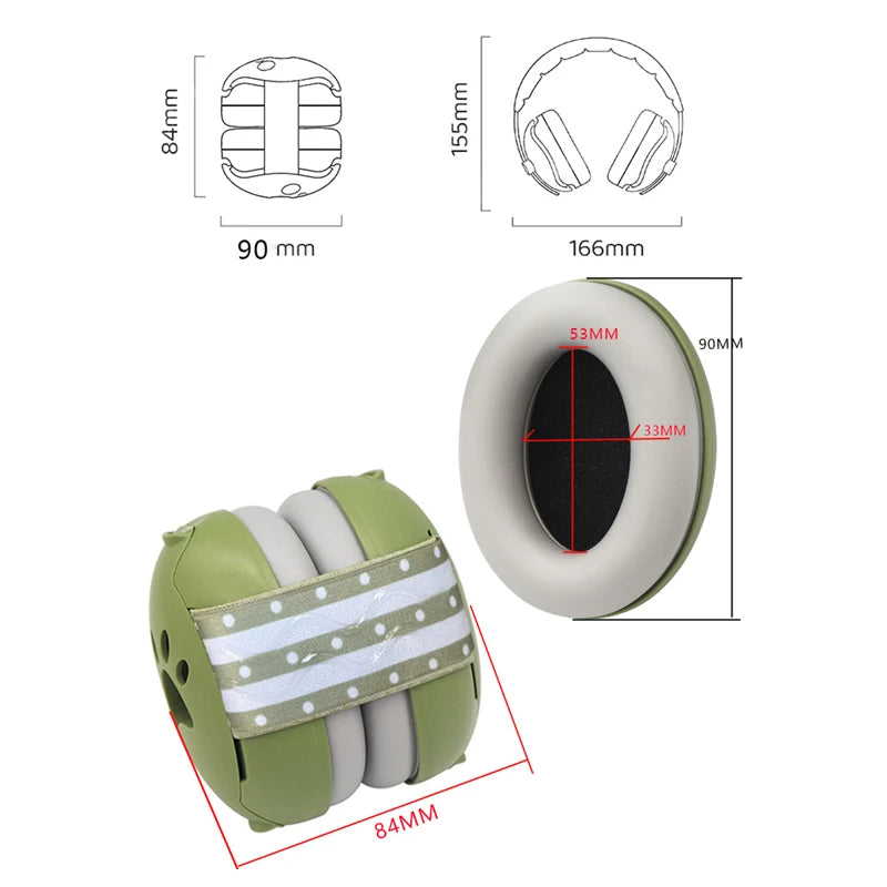 Dog Ear Muffs Hearing Protection Pet Noise Cancelling Headphones Calming Earmuffs for Pet Grooming & Anxiety Relief