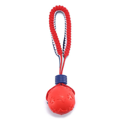 Interactive Dog Toy Ball Interactive Teether with Rope Dog Ball Pet Supplies Chewing Ball Training for Living Room Lake Beach Pets Products