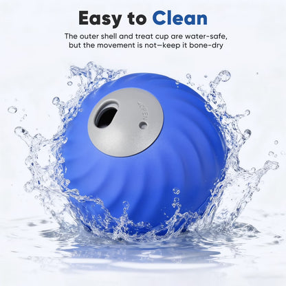 Automatic Rechargeable Interactive Dog Ball with Active Rolling Treat Dispensing for Small Medium Dogs, Blue