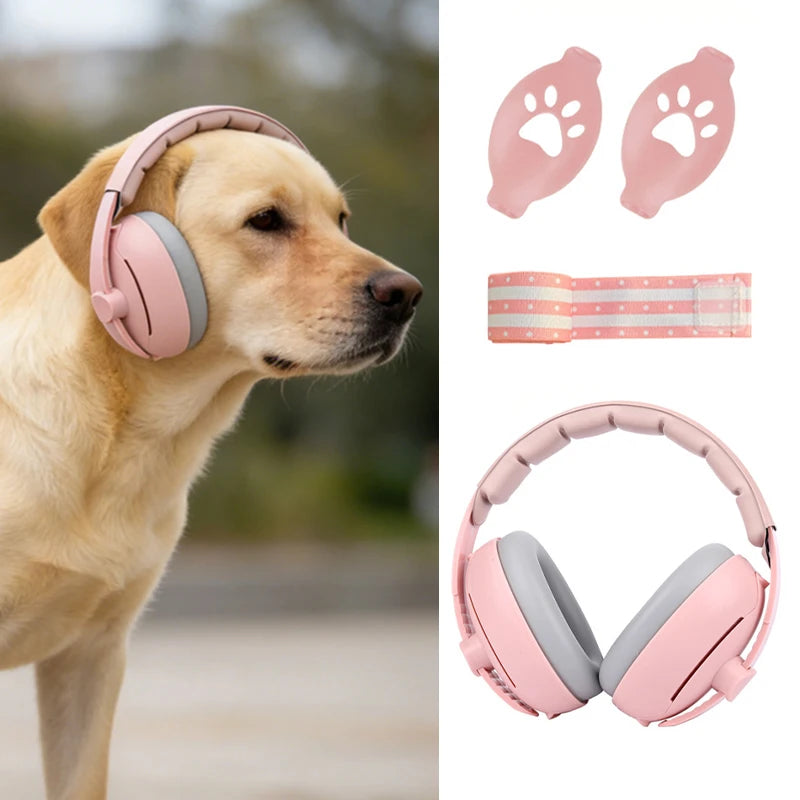 Dog Ear Muffs Hearing Protection Pet Noise Cancelling Headphones Calming Earmuffs for Pet Grooming & Anxiety Relief