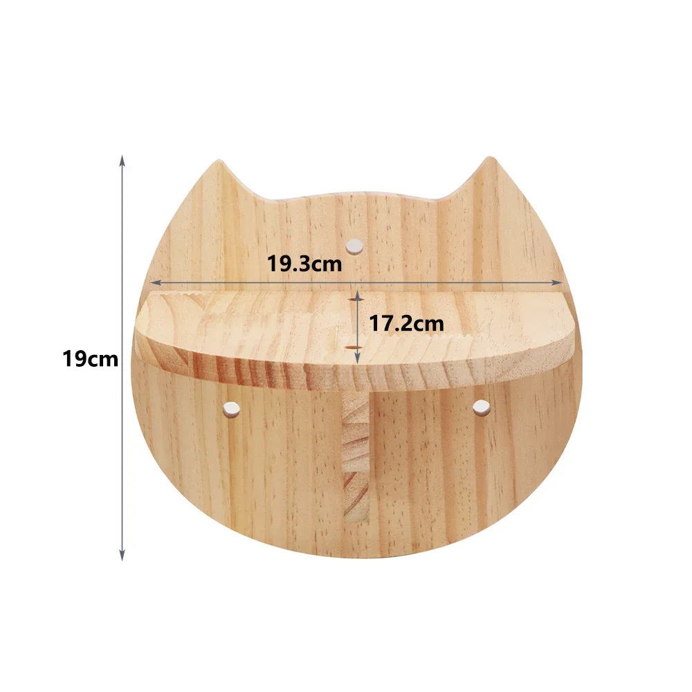 1Pccat Scratching Climbing Post Wall-Mounted Cat Hammock Bed Pet Furniture Kitten Wall Shelf Set Cat Perch Wooden Cat Tree House