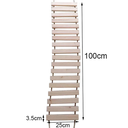 Toys Wall-Mounted Activity Cat Wood Sisal Scratcher Climber Furniture Cat Bridge Rope Steps Kitten Ladder Kitten Post Wall