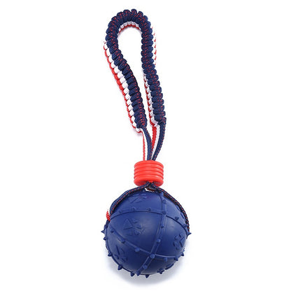 Interactive Dog Toy Ball Interactive Teether with Rope Dog Ball Pet Supplies Chewing Ball Training for Living Room Lake Beach Pets Products