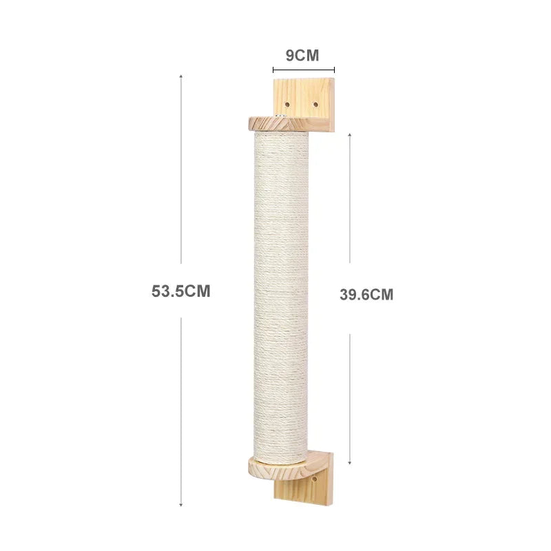 1Pccat Scratching Climbing Post Wall-Mounted Cat Hammock Bed Pet Furniture Kitten Wall Shelf Set Cat Perch Wooden Cat Tree House