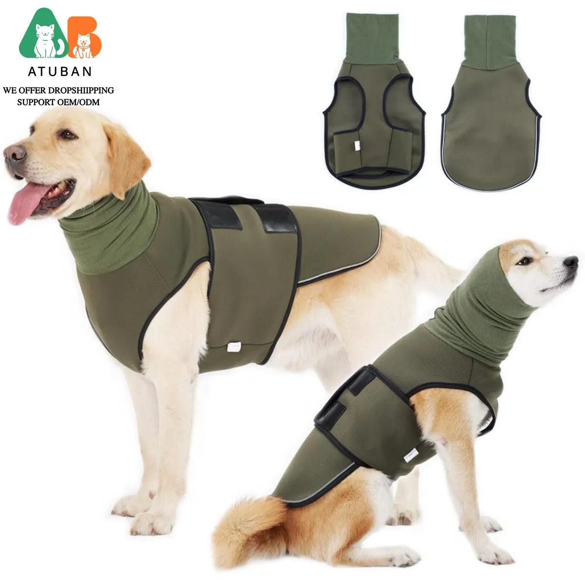 Dog Anxiety Vest Coat,Vet Visits and Separation-Keep Pet Calm,Dog Jacket for Thunder,Anti Anxiety Vest for Dogs and Cat