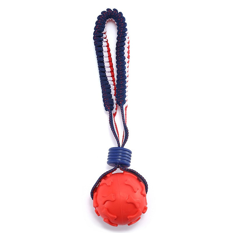 Interactive Dog Toy Ball Interactive Teether with Rope Dog Ball Pet Supplies Chewing Ball Training for Living Room Lake Beach Pets Products