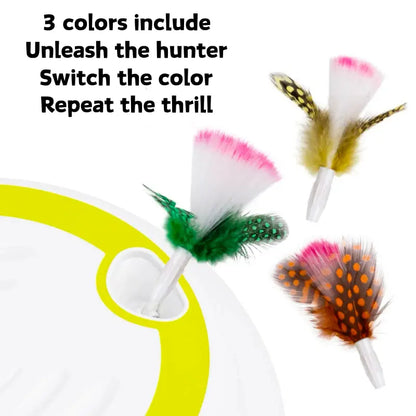 Allforpaws Whack a Mole Cat Mouse Toy for Cats - Interactive Cat Toys with Automatic Feather Mice & No Touch Sensor Required