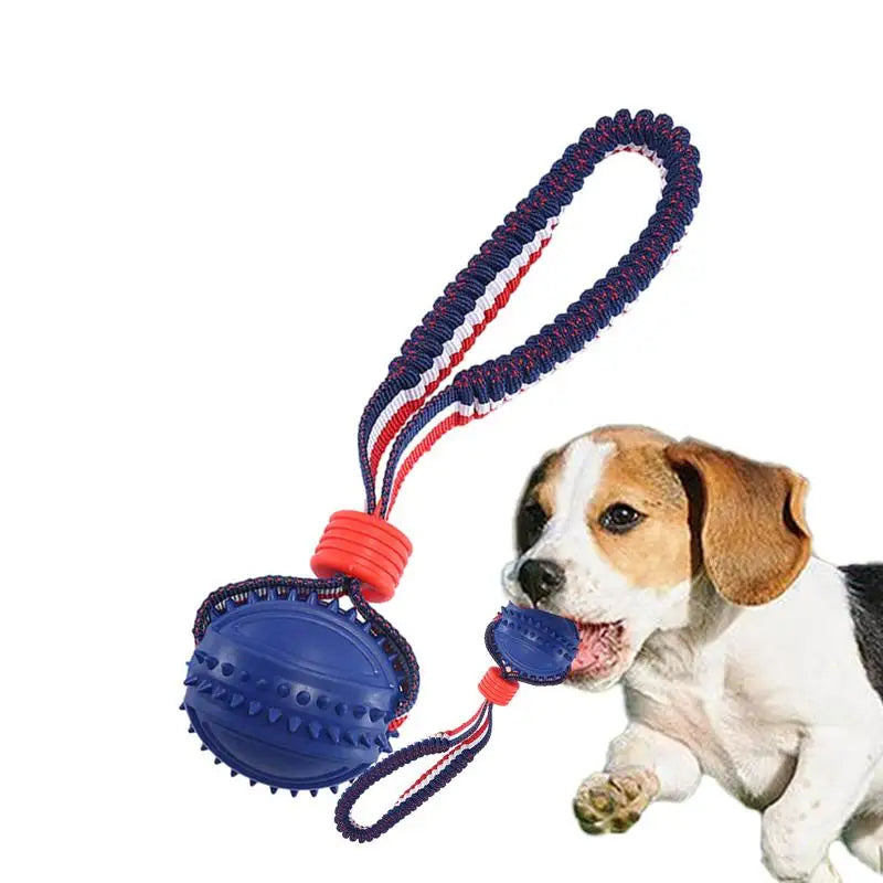 Interactive Dog Toy Ball Interactive Teether with Rope Dog Ball Pet Supplies Chewing Ball Training for Living Room Lake Beach Pets Products