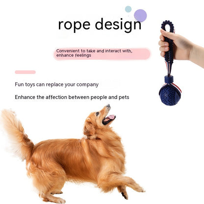 Interactive Dog Toy Ball Interactive Teether with Rope Dog Ball Pet Supplies Chewing Ball Training for Living Room Lake Beach Pets Products