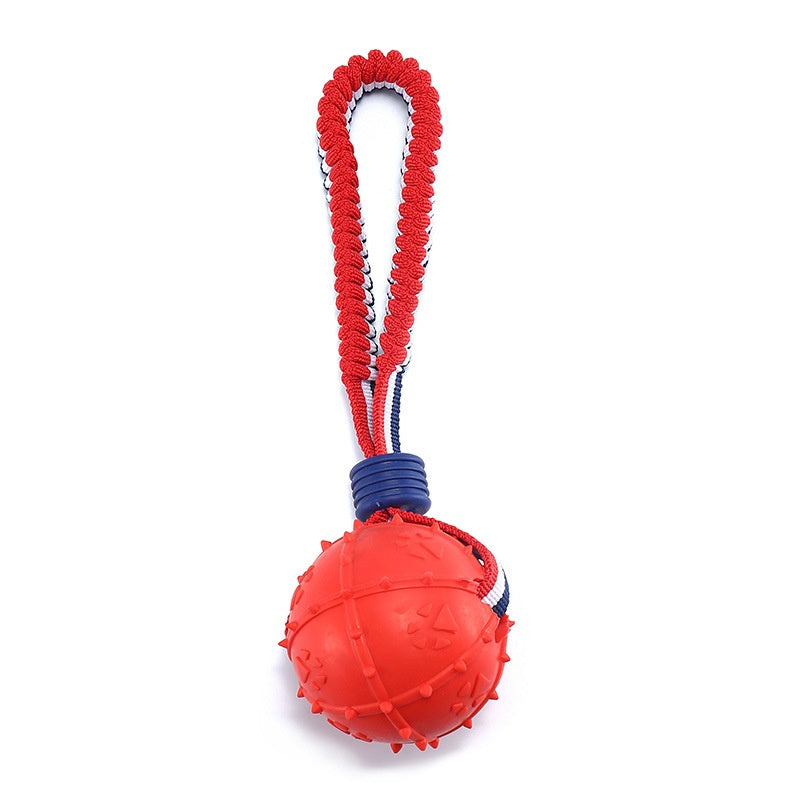 Interactive Dog Toy Ball Interactive Teether with Rope Dog Ball Pet Supplies Chewing Ball Training for Living Room Lake Beach Pets Products