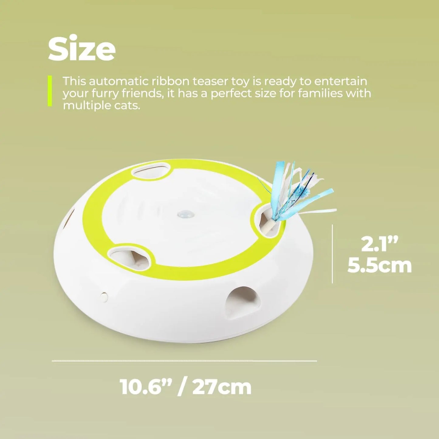 Allforpaws Whack a Mole Cat Mouse Toy for Cats - Interactive Cat Toys with Automatic Feather Mice & No Touch Sensor Required