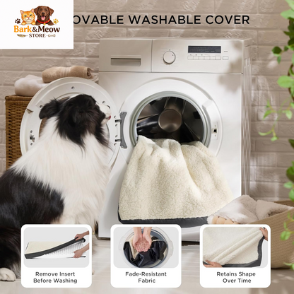  Comfy Flat Beds with Removable Washable Cover, Orthopedic Egg Crate Foam Pet Mat, Suitable for Pet up to 30 Lbs