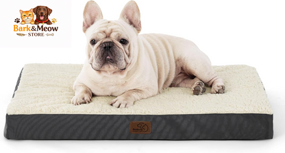  Comfy Flat Beds with Removable Washable Cover, Orthopedic Egg Crate Foam Pet Mat, Suitable for Pet up to 30 Lbs