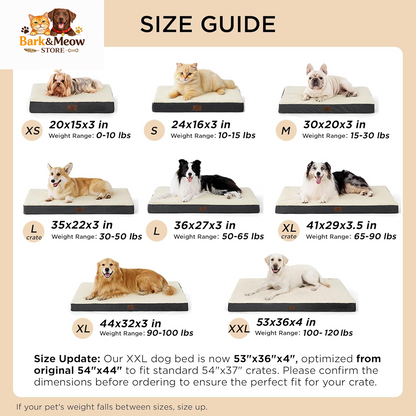  Comfy Flat Beds with Removable Washable Cover, Orthopedic Egg Crate Foam Pet Mat, Suitable for Pet up to 30 Lbs