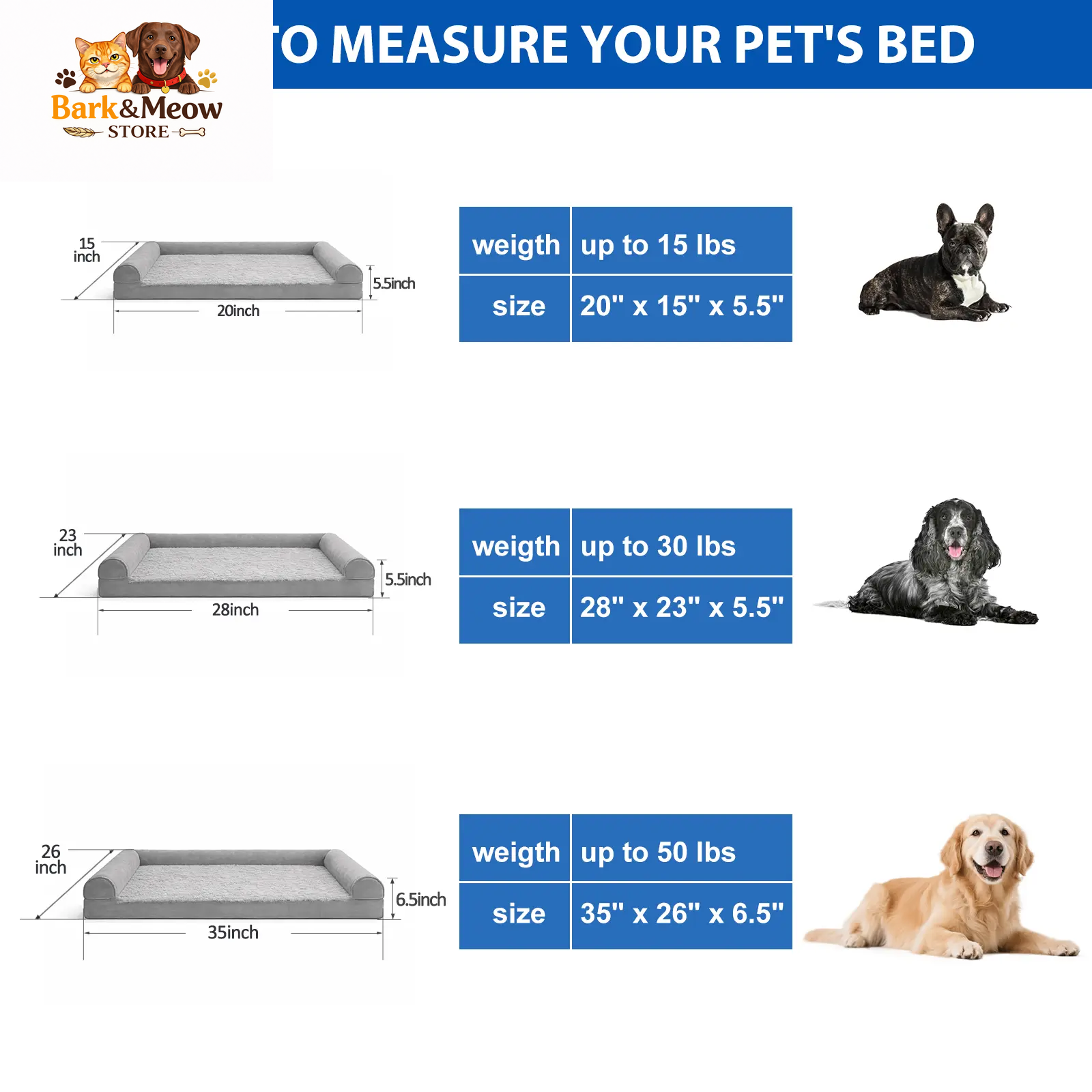 Large Orthopedic Dog Bed - Waterproof, Removable Cover, Cozy Rose Plush, U-Shaped Design