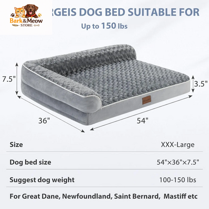 Orthopedic Dog Bed for  Dogs and their Humans  Waterproof Sofa with Removable Washable Cover 
