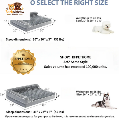 Orthopedic Dog Bed for  Dogs and their Humans  Waterproof Sofa with Removable Washable Cover 
