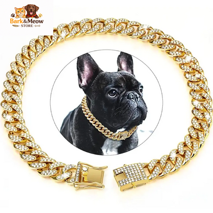 Pet Dog Chain Cuban Collar 