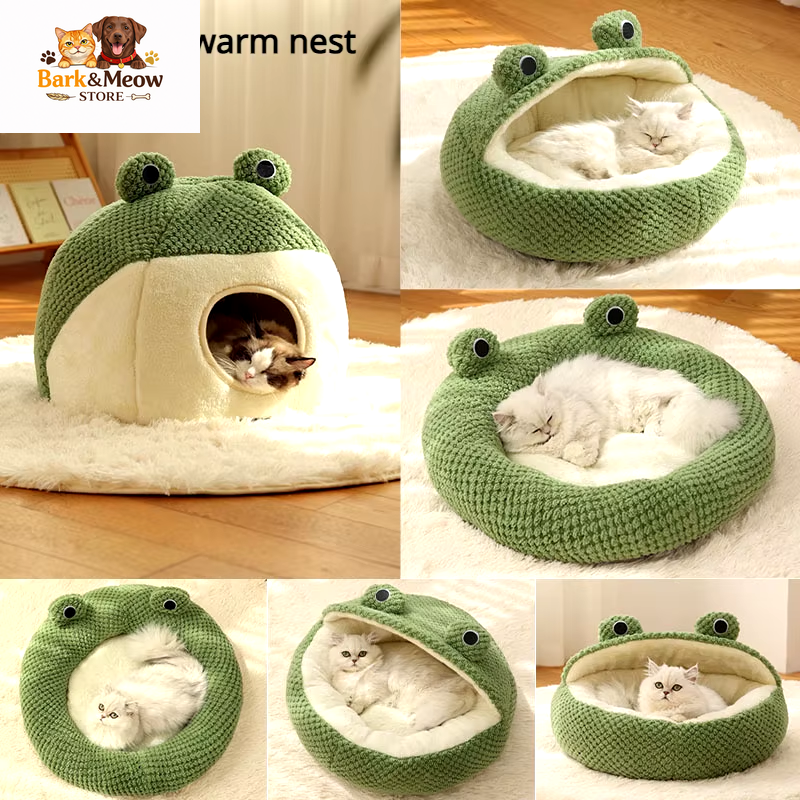 Warm Pet Bed Frog Shape 
